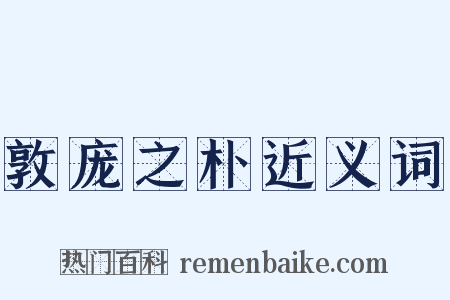 敦庞之朴近义词是什么意思的图片